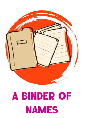 A binder of names